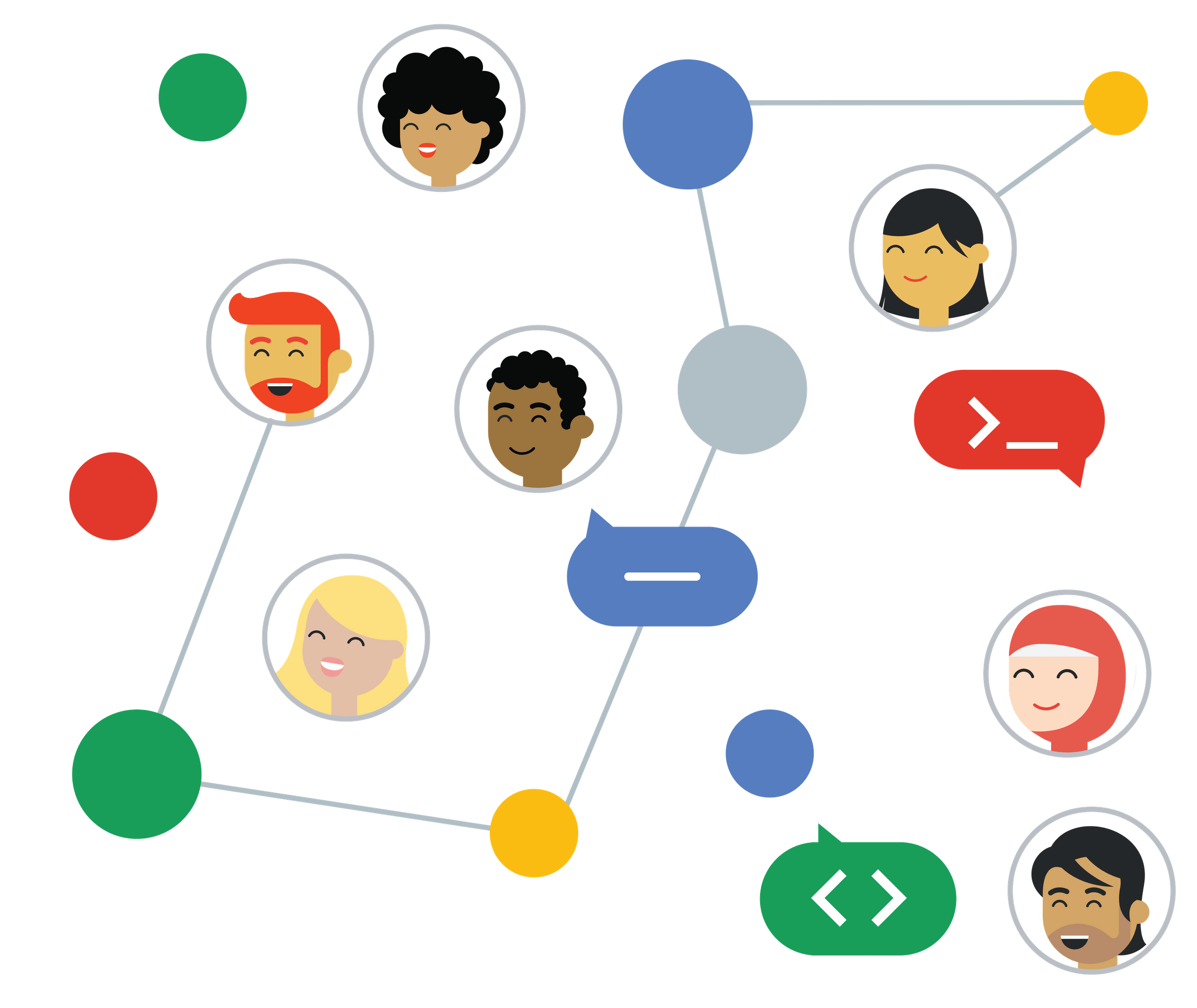 Illustration of diversity in a developer community